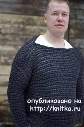 Джемпер - кольчуга спицами от Елены Петровой Джемпер - кольчуга спицами от Елены Петровой