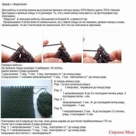Простой мужской шарф спицами Простой мужской шарф спицами