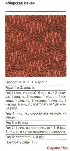 Топ для женщин Морская пена спицами 11