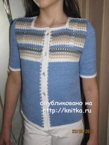 Жакет для девочки. Работа Арины