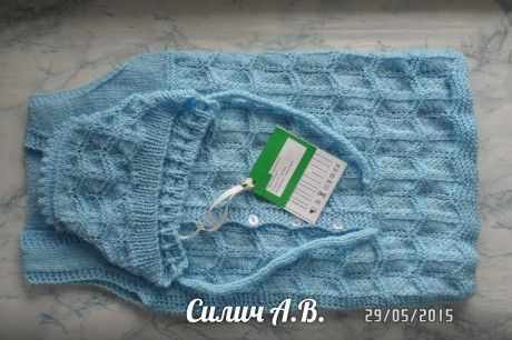 Конверт для малыша спицами