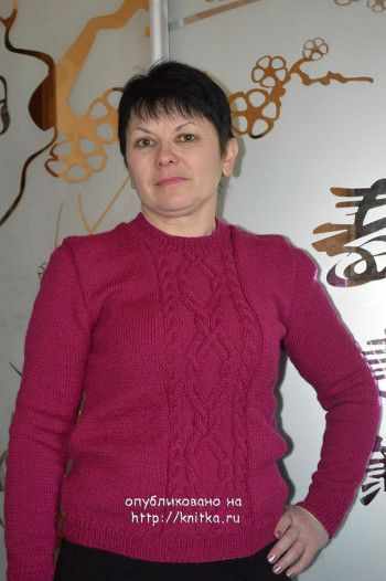 свитер спицами