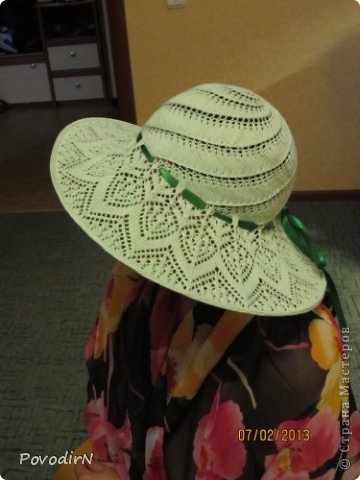 Летняя шляпа спицами для женщин
