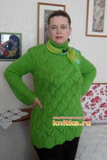 свитер туника спицами фото