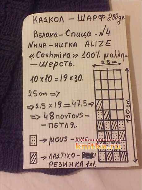 схема вязания шарфа схема вязания шарфа