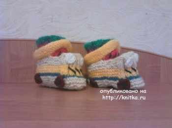фото вязаных спицами пинеток