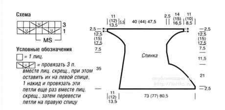 Схема вязания туники