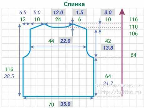 Детская кофта с ушками на пуговицах. Работа Надежды Поповой вязание и схемы вязания