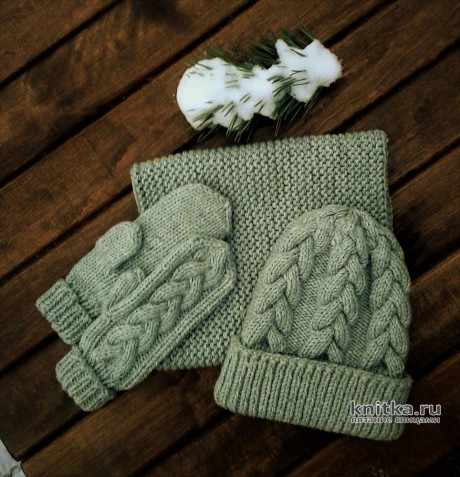 Детский комплект спицами: шапка, снуд и варежки. Работа essa.handmade вязание и схемы вязания Детский комплект спицами: шапка, снуд и варежки. Работа essa.handmade вязание и схемы вязания