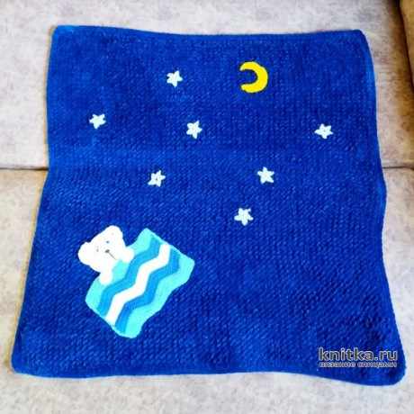 Детский плед спицами. Работа Галины вязание и схемы вязания