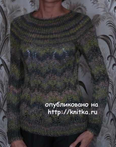 Джемпер спицами - работа Марины Ефимовой вязание и схемы вязания