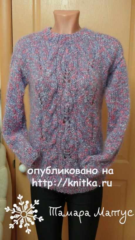 Джемпер спицами. Работа Тамары Матус вязание и схемы вязания