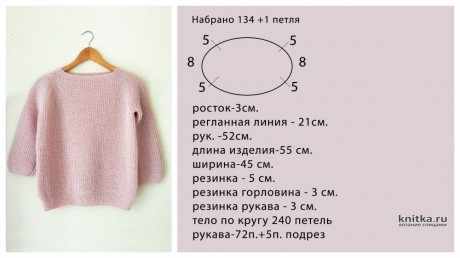 Экспресс МК женский джемпер английской резинкой. Работа Анаит вязание и схемы вязания