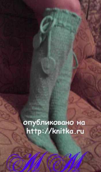 Гольфы спицами. Работа Марины Михайловны вязание и схемы вязания