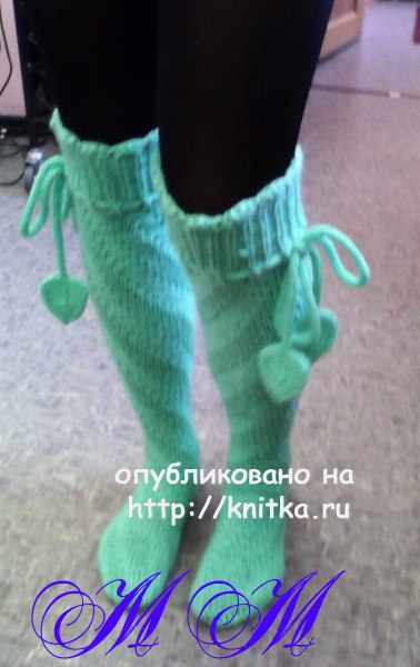 Гольфы спицами. Работа Марины Михайловны вязание и схемы вязания