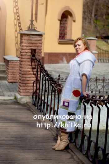 Кардиган спицами Нежность - работа Оксаны вязание и схемы вязания