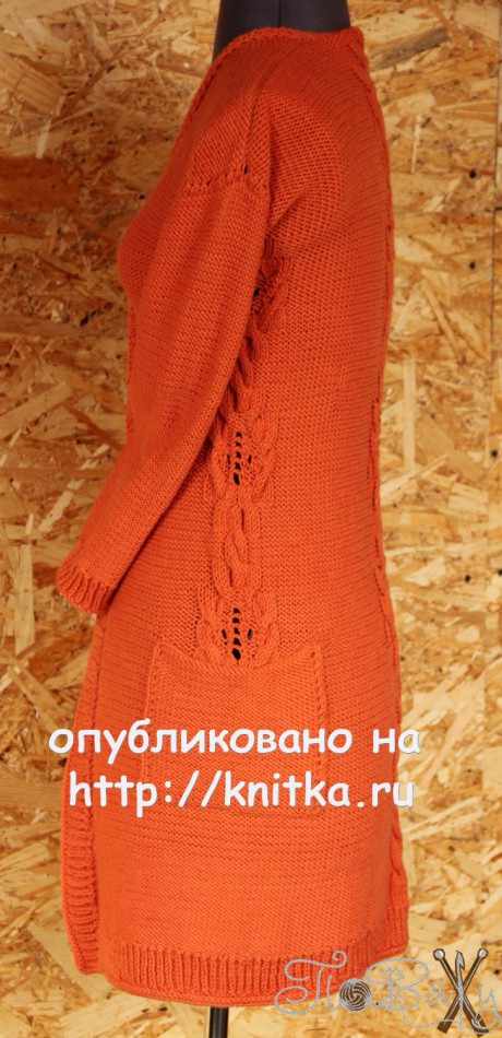 Кардиган спицами. Работа Елены Петровой вязание и схемы вязания