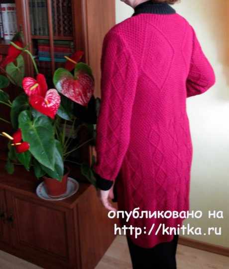 Кардиган связан вручную спицами. Авторская работа Светланы Якимовой вязание и схемы вязания