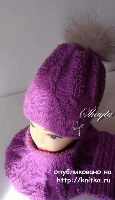 Комплект Вивьен от Shayta. Шапка, снуд и митенки вязание и схемы вязания
