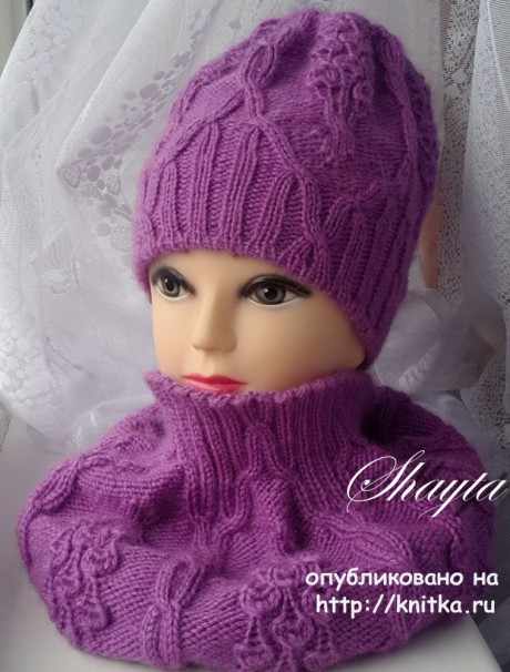 Комплект Вивьен от Shayta. Шапка, снуд и митенки вязание и схемы вязания