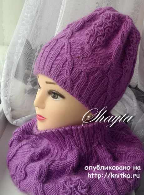 Комплект Вивьен от Shayta. Шапка, снуд и митенки вязание и схемы вязания