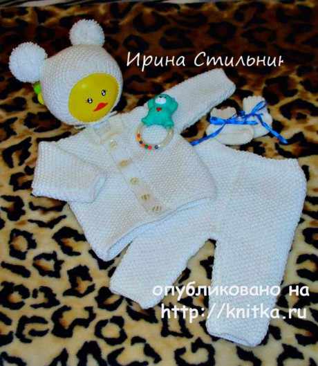 Костюм для новорожденного. Работа Ирины Стильник вязание и схемы вязания