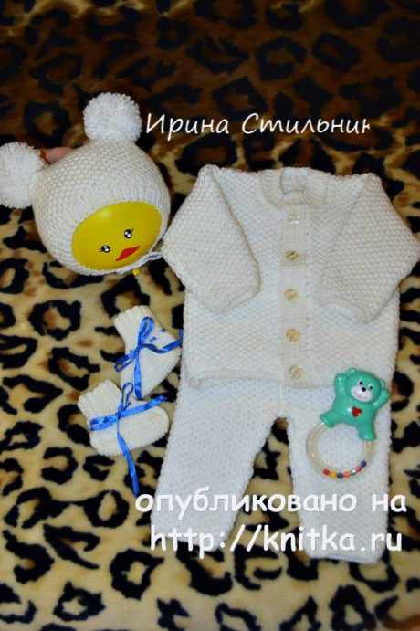 Костюм для новорожденного. Работа Ирины Стильник вязание и схемы вязания