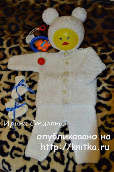 Костюм для новорожденного. Работа Ирины Стильник вязание и схемы вязания