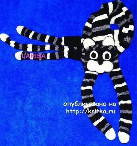 Кото - шарф, связанный спицами вязание и схемы вязания