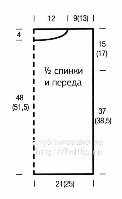 Летний топ с узором из листочков. Работа Ивановой Светланы вязание и схемы вязания
