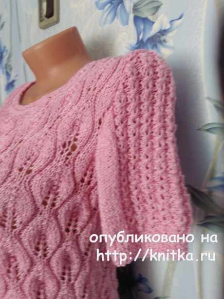 Летняя ажурная кофточка. Работа Лидии Климович вязание и схемы вязания