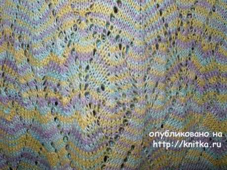 Летняя кофточка спицами. Работа Елены вязание и схемы вязания