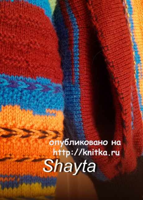 Мужской жакет на молнии Shayta. Работа Оксаны Усмановой вязание и схемы вязания