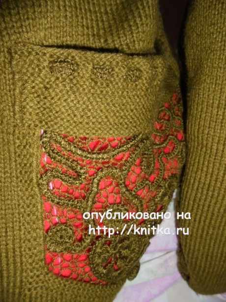 Пальто спицами. Работа Светланы вязание и схемы вязания