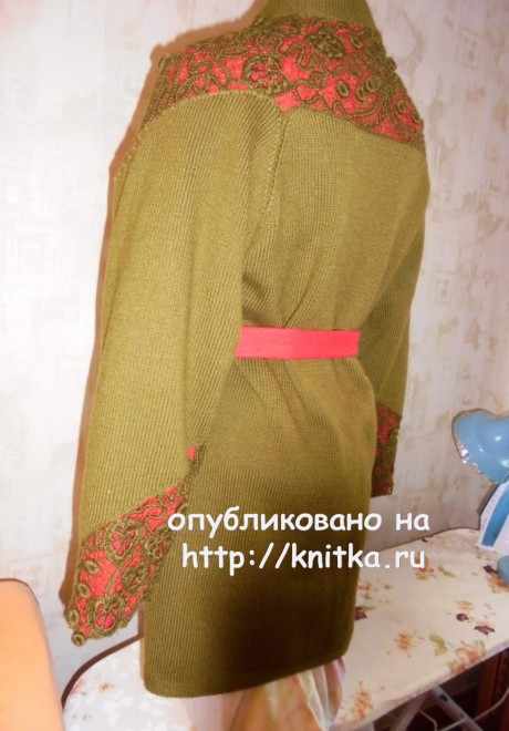Пальто спицами. Работа Светланы вязание и схемы вязания