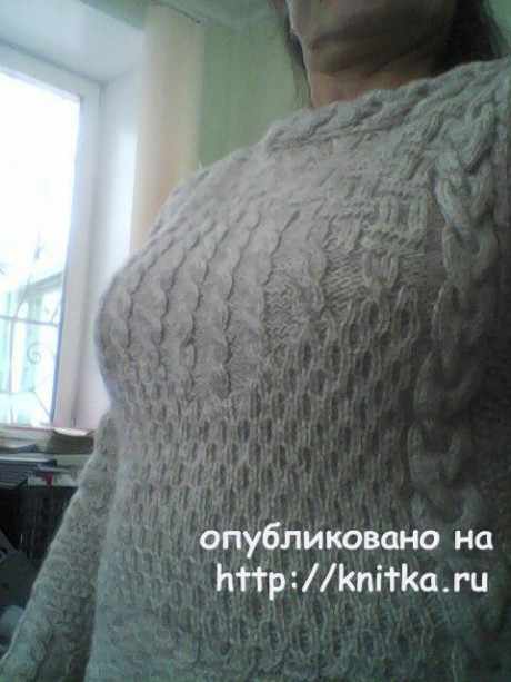 Платье спицами. Работа Натальи Самойловой вязание и схемы вязания