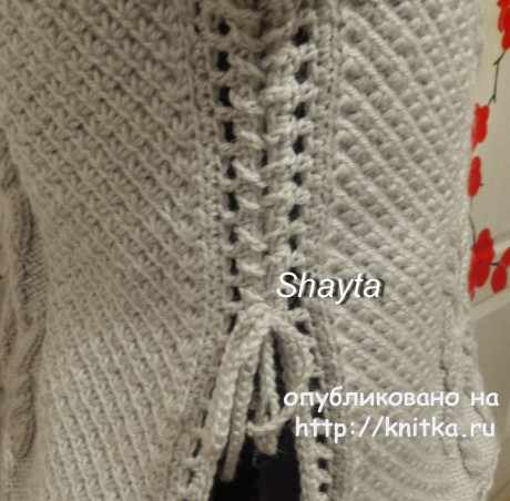 Пончо - пуловер Shayta для девочки. Работа Оксаны Усмановой вязание и схемы вязания