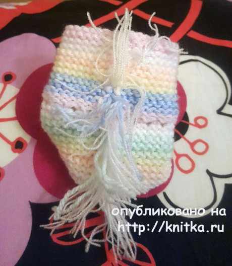 Радужные пинетки спицами. Работа Людмилы вязание и схемы вязания