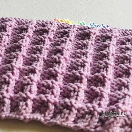 Рельефный узор спицами для свитеров, кардиганов. Описание и видео-урок вязание и схемы вязания