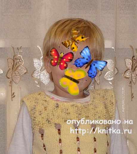 Сарафан для девочки спицами. Работа Светланы вязание и схемы вязания