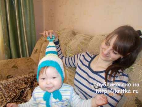 Шапка - буратинка спицами. Работа Светлан Сундуковой вязание и схемы вязания