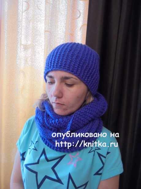 Шапка и снуд спицами. Работы Татьяны Ивановны вязание и схемы вязания