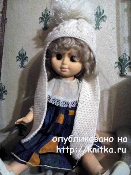 Шапочка для девочки с ушками. Работа Светланы Норман вязание и схемы вязания