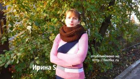 Снуд спицами. Работа Ирины Стильник вязание и схемы вязания