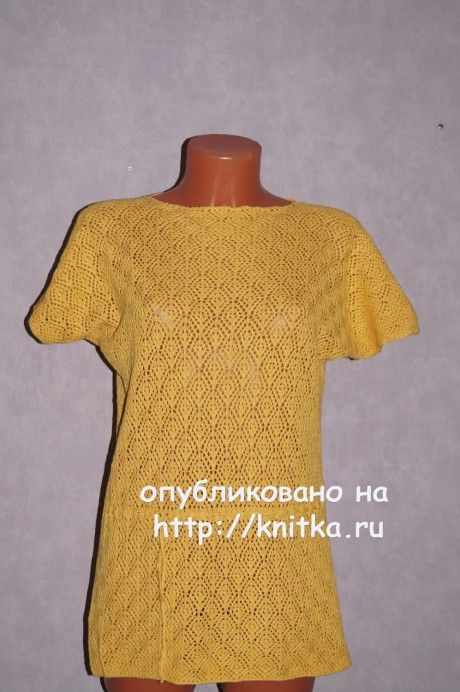 Туника спицами. Работа Оксаны вязание и схемы вязания