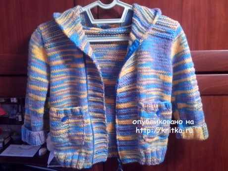 Вязаная курточка для мальчика. Работа Ивановой Светланы вязание и схемы вязания