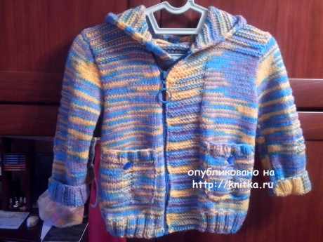 Вязаная курточка для мальчика. Работа Ивановой Светланы вязание и схемы вязания