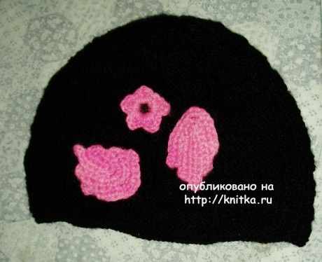 Вязаная спицами шапочка - работа Ольги вязание и схемы вязания