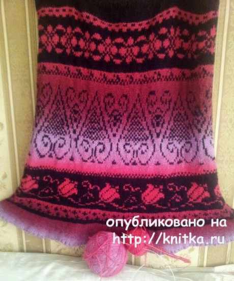 Вязаная спицами юбка из Кауни. Работа Маргариты вязание и схемы вязания