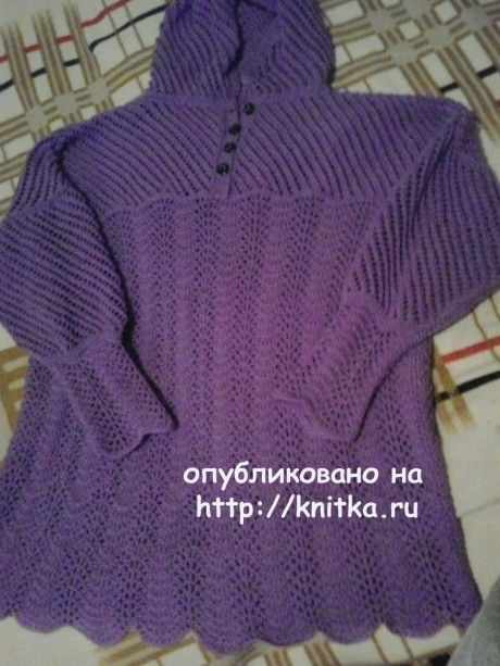 Вязаная туника спицами. Работа Натальи Фадеевой вязание и схемы вязания